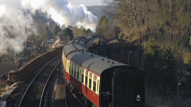 Train on Severn Valley Railway in Shropshire