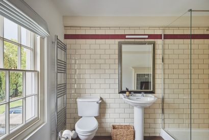 A tiled bathroom at Equestrian Manor, Malvern Hills