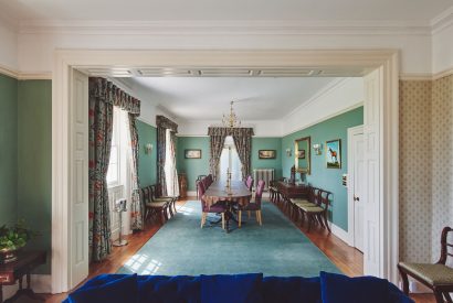 The grand dining room at Equestrian Manor, Malvern Hills
