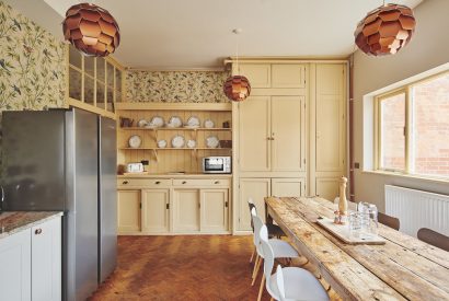 The farmhouse style kitchen at Equestrian Manor, Malvern Hills