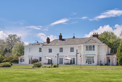 The exterior of Equestrian Manor in Malvern Hills