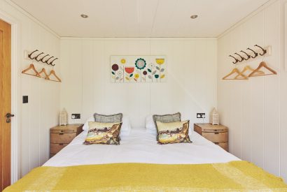 The bedroom at Woodland Cabin, Malvern Hills
