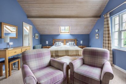 A bedroom at Plas Efailnewydd, Llyn Peninsula