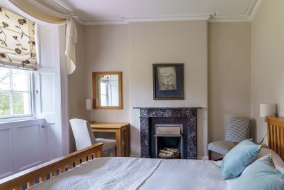 A bedroom at Plas Efailnewydd, Llyn Peninsula