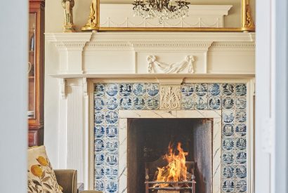 The fire place at Roupel Hall, Devon