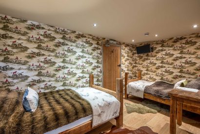 A bedroom at Pheasant Lodge, Leicestershire