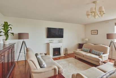 The living room at Ty Seren, Gower