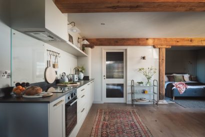 The kitchen at Redbrick Studio, Devon