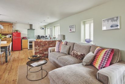 A living room at Hollington Barns, Peak District