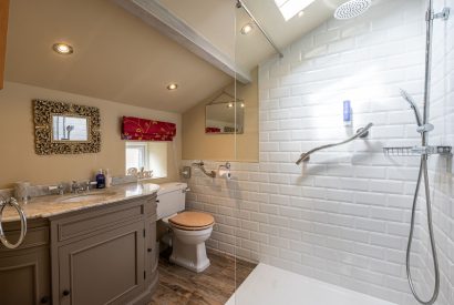 A bathroom at Dolly Cottage, Yorkshire