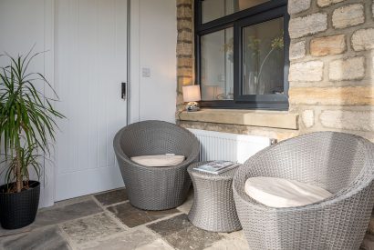 Outdoor seating area at The Lee, Yorkshire