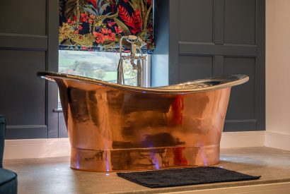 The free standing bath at The Lee, Yorkshire