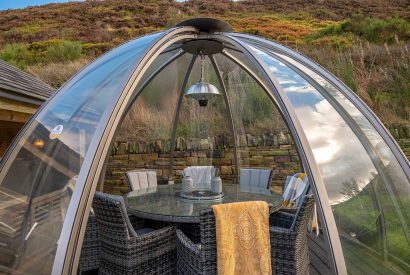 The dining dome at Bilberry Bank Cottage, Yorkshire