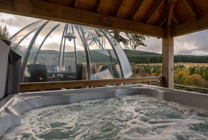 The hot tub at Bilberry Bank Cottage, Yorkshire