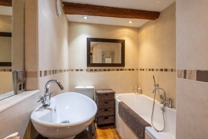 A bathroom at Bilberry Bank Cottage, Yorkshire