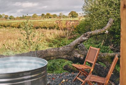 The hot tub at Big Sky Hideaway, Herefordshire