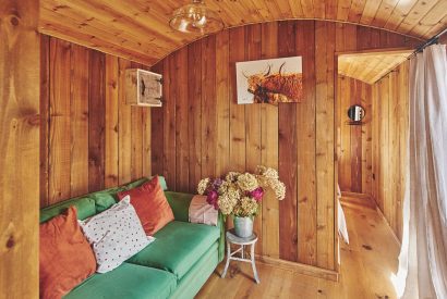 The living space at Big Sky Hideaway, Herefordshire