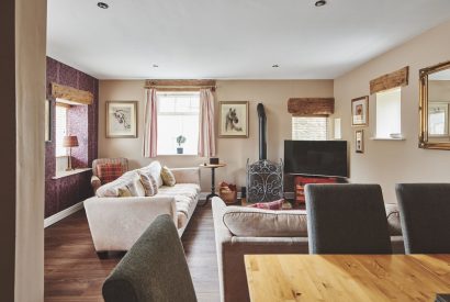 The living room at Limestone Barn, Peak District