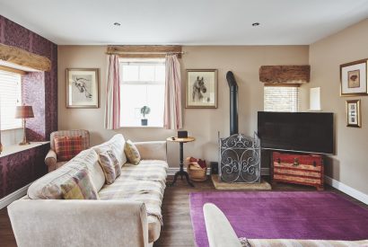 The living room at Limestone Barn, Peak District