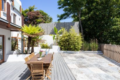 The outdoor area at Tides, Devon
