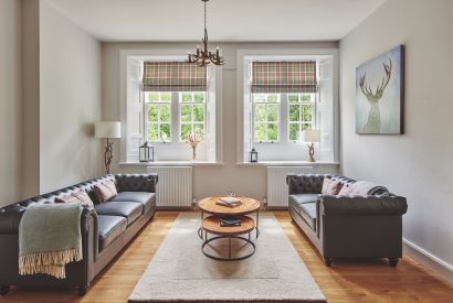 The living room at The Laundry House, Scottish Borders