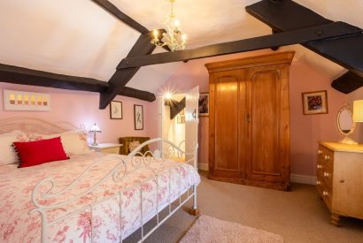 A double bedroom with ensuite at Sweet Shop Cottage, Somerset