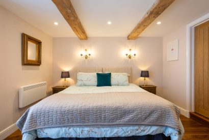 A double bedroom at Exmoor Barn, Somerset