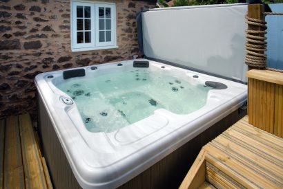 The hot tub at Exmoor Barn, Somerset