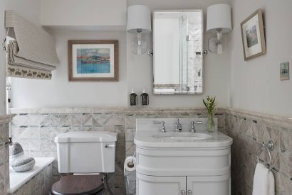 The bathroom at Beatrix Cottage, Lake District