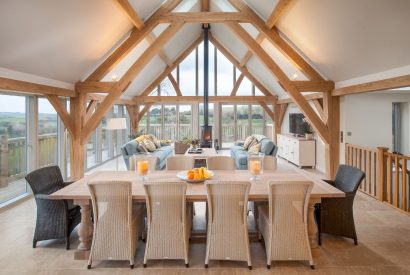 The dining table at Serenity Retreat, Devon