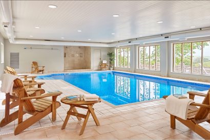 The indoor swimming pool at Fern House, Devon