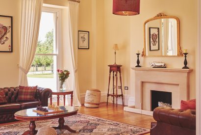 The living room at Greenham Manor, Berkshire