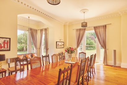 The dining room at Greenham Manor, Berkshire