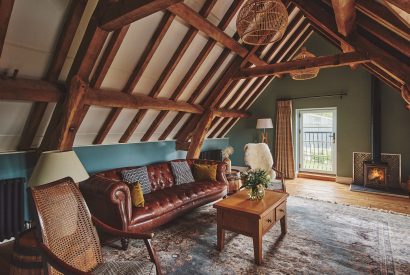 The living room at Hay Bale Cottage, Worcestershire