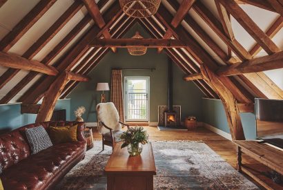 The living room at Hay Bale Cottage, Worcestershire