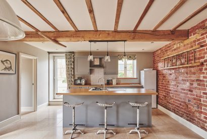 The kitchen at Hay Bale Cottage, Worcestershire