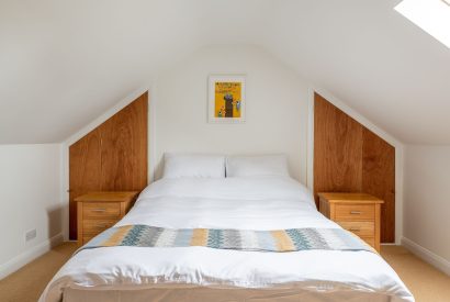 The master bedroom at Tinkers Folly, Yorkshire