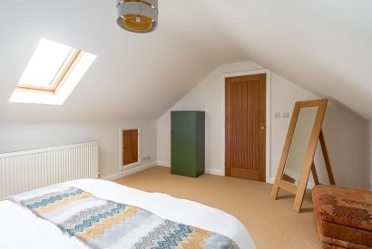 The master bedroom at Tinkers Folly, Yorkshire