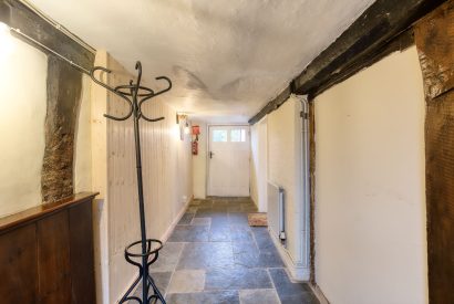 The hallway at White Cross Cottage, Devon