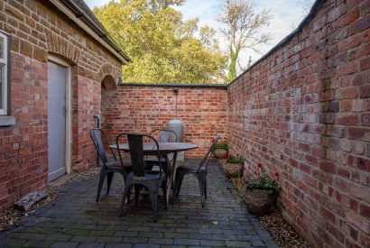 The courtyard at Belvoir Cottage, Leicestershire
