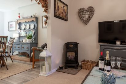 The living room at Leatside Cottage, Somerset
