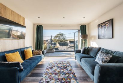 A living room at Porthleven View, Cornwall