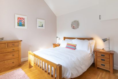 A double bedroom at Woodbury Cottage, Devon