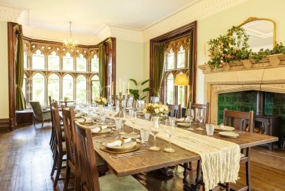 The dining room at Windermere Retreat, Cumbria