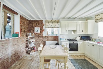 The open-plan kitchen and dining room at Osborne Lodge, Herefordshire