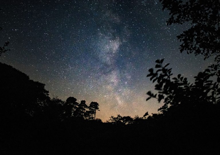 A starry night in the designated International Dark Sky Reserve, Exmoor National Park