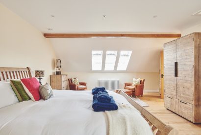 A double bedroom at Big Barn, Welsh Borders