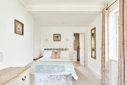 A double bedroom at Steward's Cottage, Welsh Borders