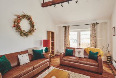 The living room at Kingfisher Cottage, Welsh Borders