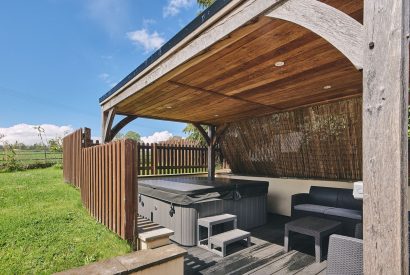 The hot tub at Estate Lodge, Welsh Borders